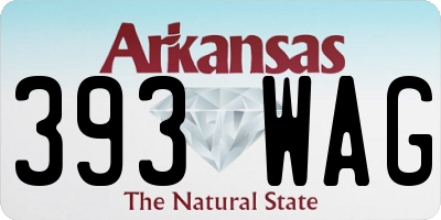 AR license plate 393WAG