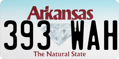 AR license plate 393WAH