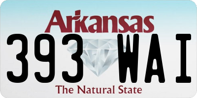 AR license plate 393WAI