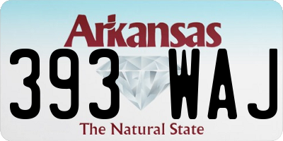 AR license plate 393WAJ