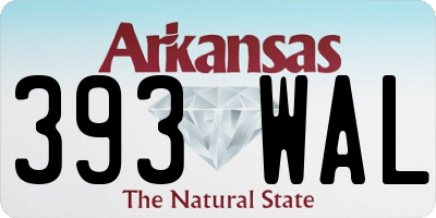 AR license plate 393WAL