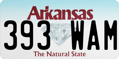 AR license plate 393WAM