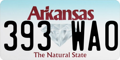 AR license plate 393WAO