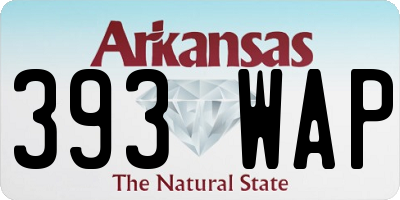 AR license plate 393WAP
