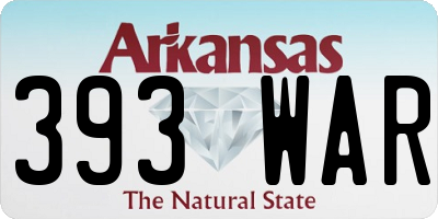 AR license plate 393WAR