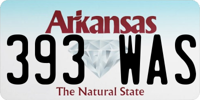 AR license plate 393WAS