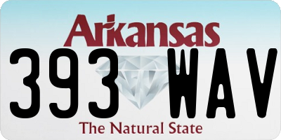 AR license plate 393WAV