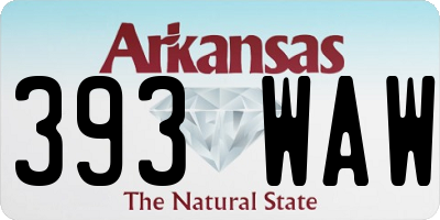 AR license plate 393WAW