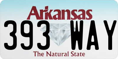 AR license plate 393WAY