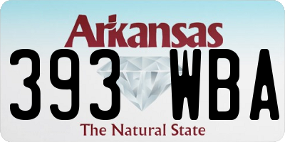 AR license plate 393WBA