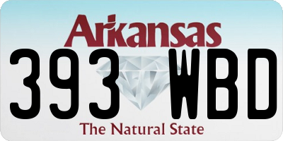 AR license plate 393WBD