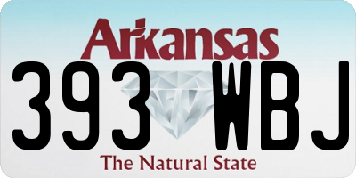 AR license plate 393WBJ