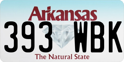 AR license plate 393WBK