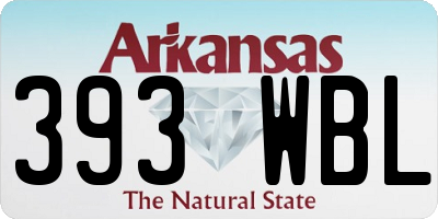 AR license plate 393WBL