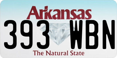 AR license plate 393WBN