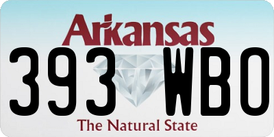AR license plate 393WBO
