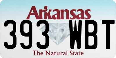 AR license plate 393WBT