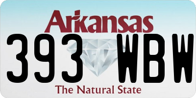 AR license plate 393WBW