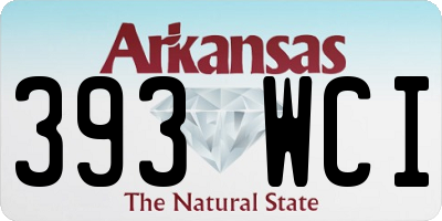 AR license plate 393WCI