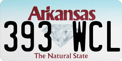 AR license plate 393WCL