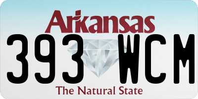 AR license plate 393WCM