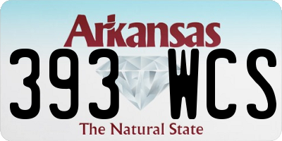 AR license plate 393WCS