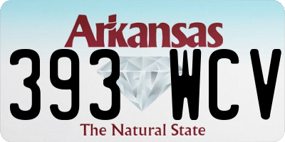 AR license plate 393WCV