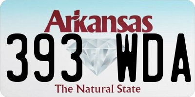 AR license plate 393WDA