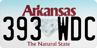 AR license plate 393WDC