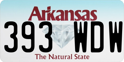 AR license plate 393WDW