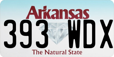AR license plate 393WDX