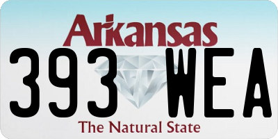 AR license plate 393WEA