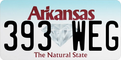 AR license plate 393WEG