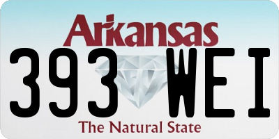 AR license plate 393WEI