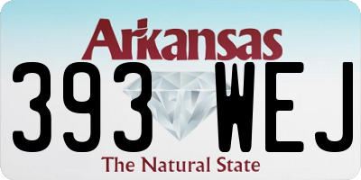 AR license plate 393WEJ