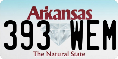 AR license plate 393WEM