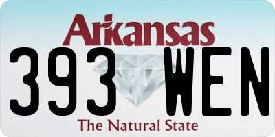 AR license plate 393WEN