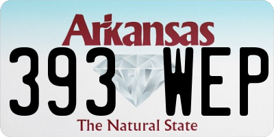 AR license plate 393WEP