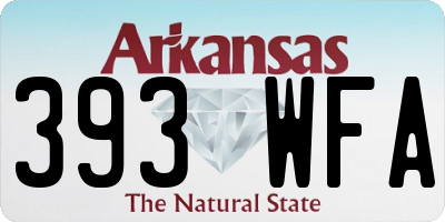 AR license plate 393WFA
