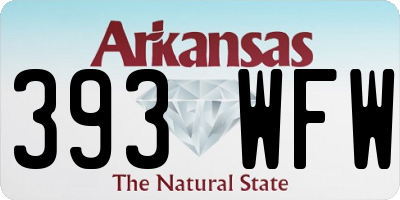 AR license plate 393WFW