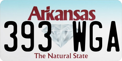 AR license plate 393WGA