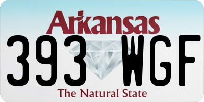 AR license plate 393WGF