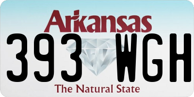 AR license plate 393WGH