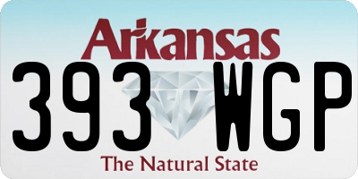 AR license plate 393WGP