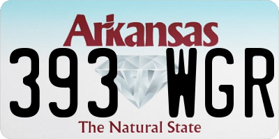 AR license plate 393WGR