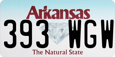 AR license plate 393WGW