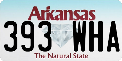 AR license plate 393WHA