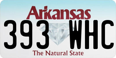 AR license plate 393WHC