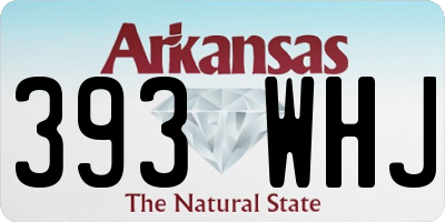 AR license plate 393WHJ