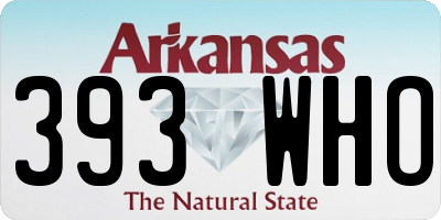 AR license plate 393WHO
